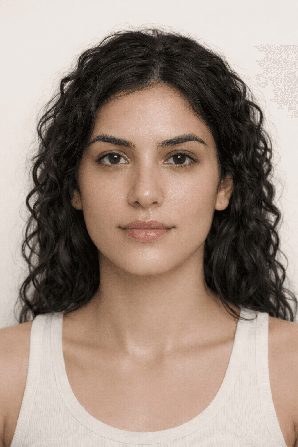 The same woman's skin after Peony — clear and hydrated